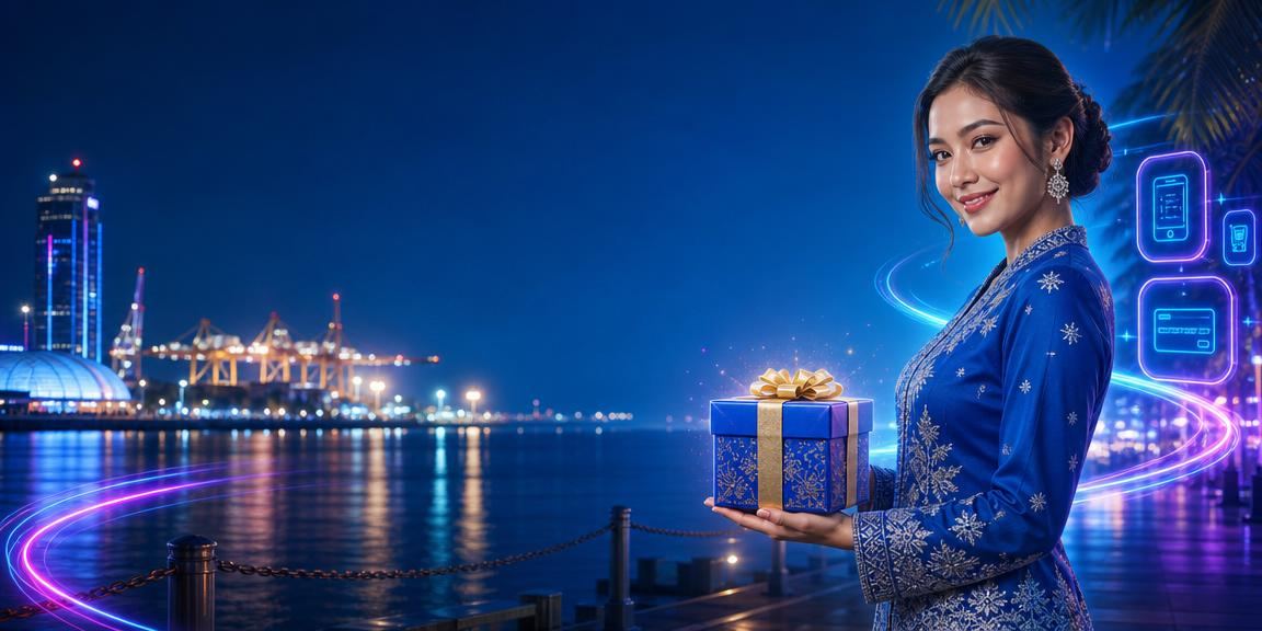 Pemain wanita Malaysia dalam baju kurung menikmati kasino dalam talian wow888